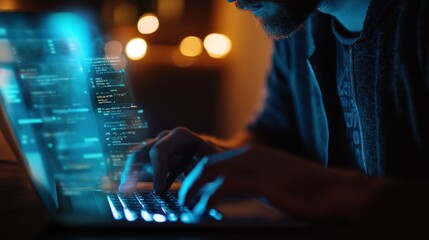 Night Coder:  A Programmer's Focused Dedication in the Digital Realm