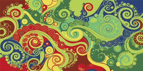 Lace ethnic ornament. Background of colorful lace. Vector illustration