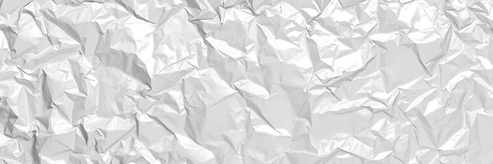 Shiny and metallic crumpled aluminum foil texture on a modern silver background with subtle gradient effects, crumpled metal, shiny metallic, aluminum foil texture