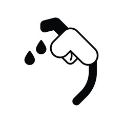 fuel glyph icon with white background vector stock illustration