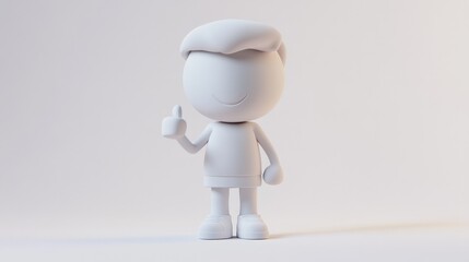 3d character giving a thumbs up gesture