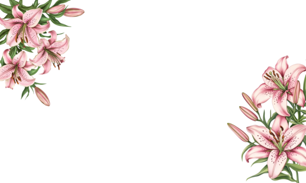 pink orchid border, copy space