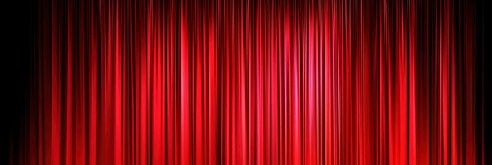 Red velvet stage curtain backdrop creating a dramatic theatrical atmosphere.