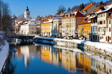 Fototapeta premium Ljubljana In Winter