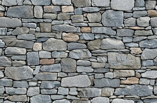 seamless of  Seamless Tileable Texture of Field Stone Wall , isolated on white background,  , copy space, copy space for text,