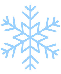 Snowflake winter clip art design on plain white transparent isolated background for card, shirt, hoodie, sweatshirt, apparel, card, tag, mug, icon, poster or badge