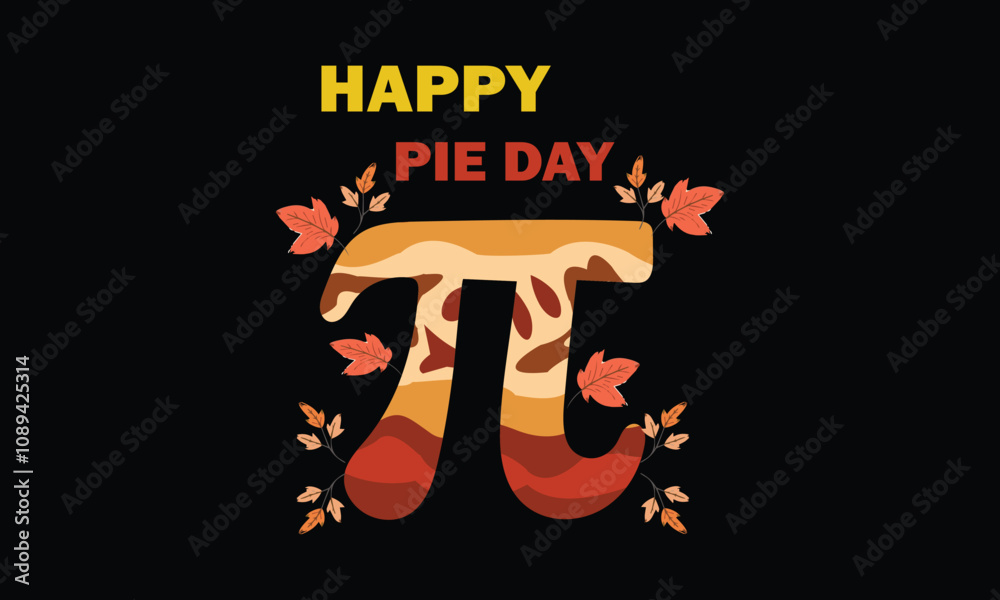Fototapete this is eye soothing, trendy & minimalist icon design for happy pie day. express your unique style w