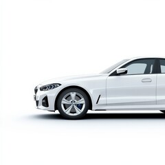 Fototapeta premium sleek white car showcasing modern design and elegance
