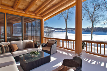 Fototapeta premium Winter Cottage Inside