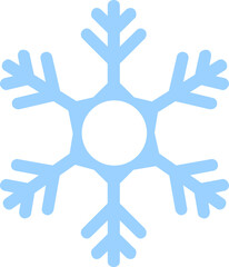 Snowflake winter clip art design on plain white transparent isolated background for card, shirt, hoodie, sweatshirt, apparel, card, tag, mug, icon, poster or badge