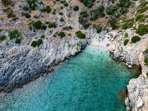 Kremidi Beach, on the coast of Zakynthos, Greece