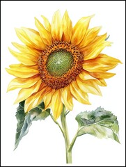 Sunflowers in Watercolor