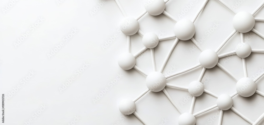 Poster Human Resources Analytics concept. A minimalist design featuring interconnected nodes and lines, symbolizing networks and connections in a modern context.