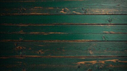 Weathered green painted rustic wood board wall surface mockup background