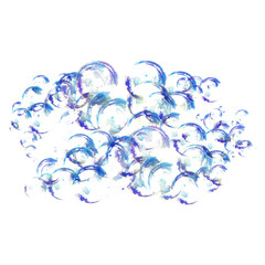 Stains soap bubble. Bubble Spots. Vector Illustration