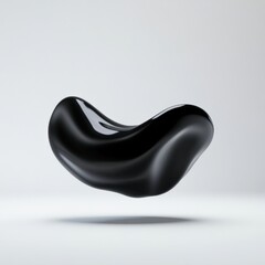 Obraz premium abstract black shape floating in space
