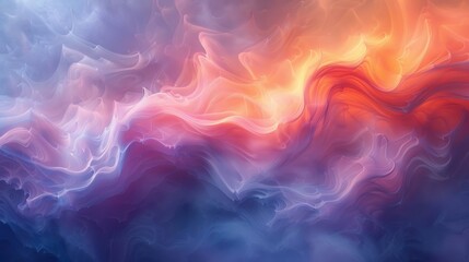 Obraz premium Abstract swirling fiery and icy colors.