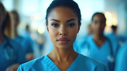 Fototapeta premium Dynamic Nurses Helping Patients in Hospital Emergency Room