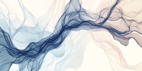 Fototapeta premium Organic AI Network Illustration in Raw HandDrawn Style