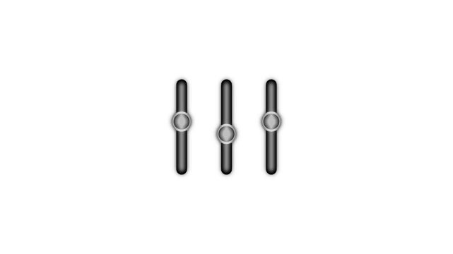 Sound mixer equalizer adjust animation. volume control slider bars icon animation.Abstract wave motion equalizer. Digital interface element. Seamless loop.