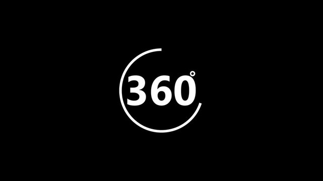 360 degree view icon animation, Icon 360&deg; animation with optional lama matte. Chroma key included