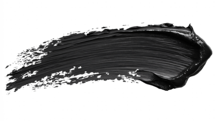 Clay or charcoal face mask stroke isolated on white