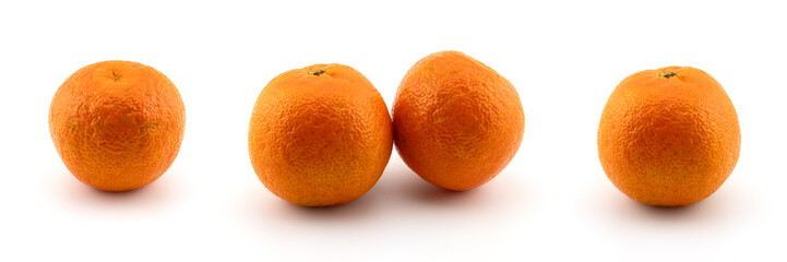 Fresh orange fruit isolated on white background