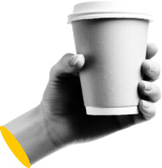 Hand With Coffee Collage