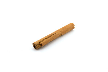 Cinnamon sticks and ground cinnamon isolated on a white background. Cinnamon spice.