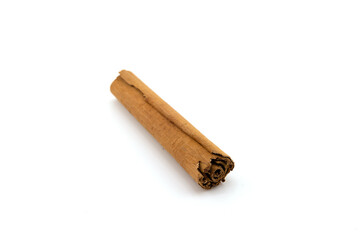 Cinnamon sticks and ground cinnamon isolated on a white background. Cinnamon spice.