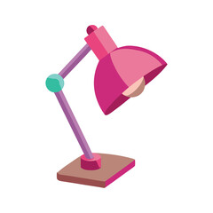 Pink Table Lamp Vector Illustration - Clipart and Cotton Line Art Design 2.eps