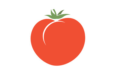 Tomato isolated vector. Ripe tasty tomato on a white background. Ripe tomato, vegetarian organic food, fresh whole tomato vegetables, healthy