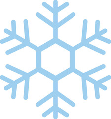 Snowflake winter clip art design on plain white transparent isolated background for card, shirt, hoodie, sweatshirt, apparel, card, tag, mug, icon, poster or badge