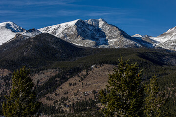 November in Rocky Mountain National Park, Light Snow in Colorado