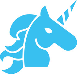 Unicorn clip art design on plain white transparent isolated background for card, shirt, hoodie, sweatshirt, apparel, card, tag, mug, icon, poster or badge