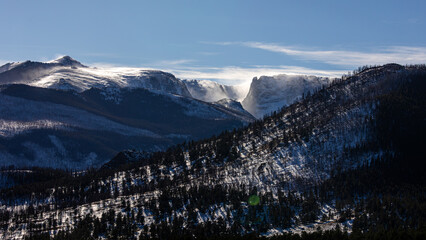 Scenic Wind on Rocky Mountains in Colorado