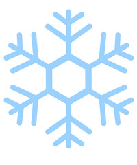Snowflake winter clip art design on plain white transparent isolated background for card, shirt, hoodie, sweatshirt, apparel, card, tag, mug, icon, poster or badge