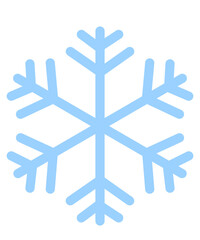 Snowflake winter clip art design on plain white transparent isolated background for card, shirt, hoodie, sweatshirt, apparel, card, tag, mug, icon, poster or badge