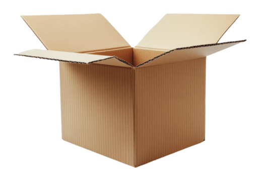 PNG Empty cardboard box ready for packing supplies