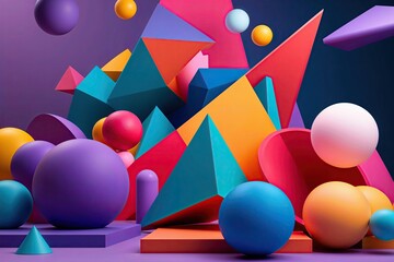 Dynamic 3D Visualization of Geometric Shapes and Abstract Forms
