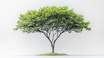 Obraz premium Lush green tree isolated on white.