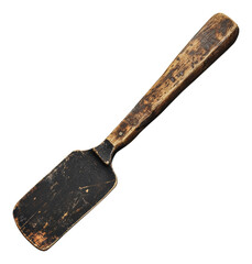 Obraz premium PNG Worn wooden spatula for cooking