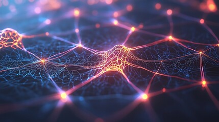 Glowing neural network visualization with hierarchical clustering nodes in distinct colors representing the complex interconnected structure of intelligence and data science