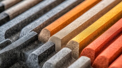 Detailed view of soundproofing panel textures and colors showcasing acoustic solutions for studios