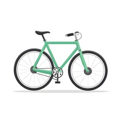 Obraz premium A single, minimalistic bicycle icon with two wheels and handlebars, centered on a transparent or white background. Symbolizing eco-friendly transportation and sustainable travel.