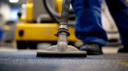 Fototapeta premium Professional Carpet Cleaning with Modern Equipment