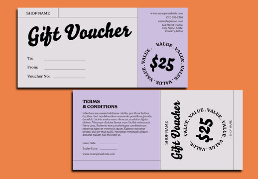 Blue Nostalgic Gift Voucher