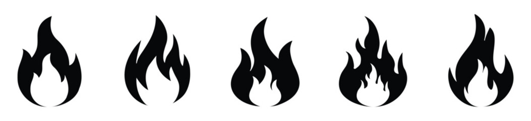 Fire icon vector set. Fire flame symbol. Flame icon collection. fireball and flame vector illustration icon set. Fire flame icon. Burning symbol. Fireball sign. Energy illustration isolated.