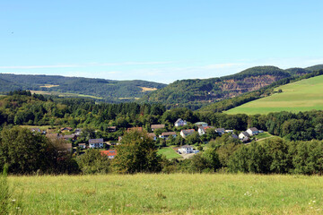 Der Ort Frankelbach im Nordpfälzer Bergland in der Verbandsgemeinde Otterbach-Otterberg im...