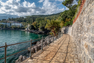 Lungomare coast famous walkway in Opatija